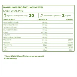 vitality nutritonals Leber Vital Pro Kapseln 40 g