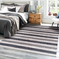 Mynes Home Waschbarer Teppich für Wohnzimmer, Pflegeleichte Waschbare Teppiche mit Baumwollerücken, Waschmaschinengeeignet - Maya Grau, 80x150 cm