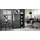 Vladon Highboard 79 x 105,5 x 35,5 cm Schwarz matt/Grau Hochglanz