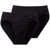 SCHIESSER Slip unifarben schwarz M 2er Pack