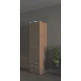 Priess Wäscheschrank Barcelona 48 x 193 x 54 cm Braun/Beige