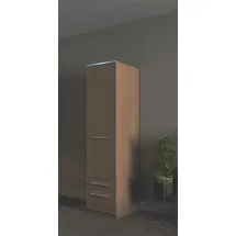 Priess Wäscheschrank Barcelona 48 x 193 x 54 cm Braun/Beige