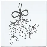 may & berry May and Berry Holzstempel - Mistelzweig, 45x45mm, Weiß