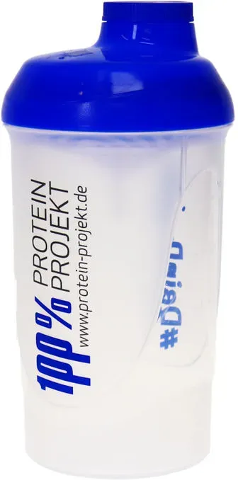 Protein Projekt Shaker (transparent blau)