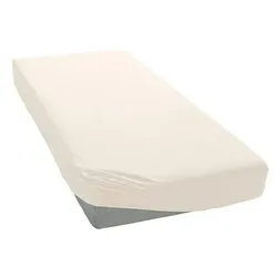 Spannbettlaken BELLANA "bellana Frottier", beige (creme), B:180-200cm L:200cm, Frottee, Obermaterial: 80% Baumwolle, 20% Polyester, Laken, weich und angenehm zur Haut