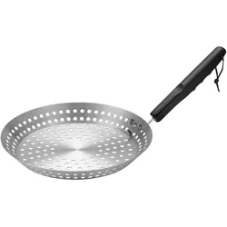 SANTOS Grillkorb | gelochte Grillpfanne Ø 30 cm | Edelstahl