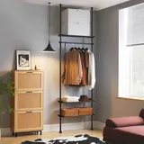 SoBuy Garderobenständer KLS07 Schwarz