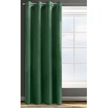 Eurofirany Design91 Samtvorhang Ösen Ösenschal Blickdichte Vorhänge Samt Velours 140x250 Samtvorhänge ROSA (DUNKELGRÜN)