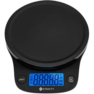 Etekcity Küchenwaage, Küchenwaage digital 0,1g genau, 5kg Waage Küchenwaage, Großes LCD-Display, Präzisionswaage mit Tare-Funktion, Waage Küche zum Lebensmittel Schmuck