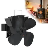 YARDIN Ofenventilator ohne Strom Kaminventilator Magnetisch für Ofenrohr, Leiser Kamin Ventilator für Holzöfen Feuerstelle Kaminofen, Wärmebetrieben Ofen Ventilator mit 2 Ersatzring