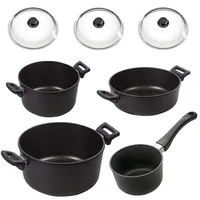 Eurolux Aluguss Kochtopfset Topfset Induktion Antihaft 7-tlg. Kochtöpfe & Deckel