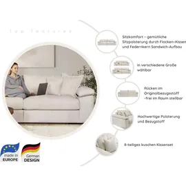 OTTO home Polsterhocker Soft&Cosy XL 101 x 52 x 97 cm Grau
