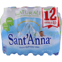 Sant'Anna Acqua Minrale Naturale Natürliches Mineralwasser wenig Natrium 12x0,5L