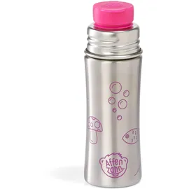 Affenzahn Edelstahl Trinkflasche Eule Silber/Pink