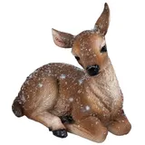 Kaufhaus le petit Tierfigur Reh Kitz Rehkitz Hirsch Kuh Rentier Elch Geweih Deko Figur Skulptur, Dekofigur Dekoskulptur Dekoobjekt Tierfigur aus Polyresin (Kunststein)