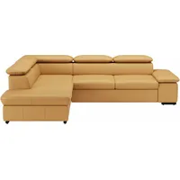 sit&more Ecksofa »Alcudia L-Form«, wahlweise mit Bettfunktion gelb