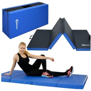 eyepower Fitnessmatte 8cm dicke Weichbodenmatte 200x100cm Faltbare Matte, Weichbodenmatte blau schwarz