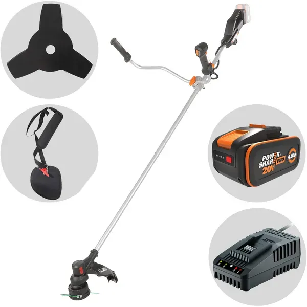 Worx Nitro WG082E  Akku-Motorsense  20 V  4 Ah