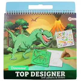 Toi-Toys Skizzenbuch Dino 1 St. mit Schablonen und Stickern