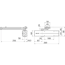 ASSA ABLOY DC300 Türschließer Silber