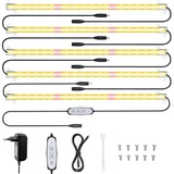 Relassy Pflanzenlampe LED Vollspektrum, Pflanzenlicht, Grow Light mit Auto Timer 12/6/3H, Dimmbare Grow Lampe Pflanzen LED Streifen, Pflanzenleuchte für Zimmerpflanzen Gewächshaus (5/Pack)