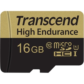 Transcend microSDHC High Endurance 16GB Class 10 + SD-Adapter