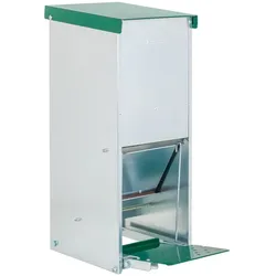 VOSS.farming Geflügel-Futterautomat Gallus 8 mit Trittklappe, Metall, 8kg