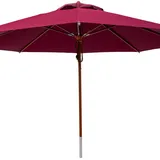 anndora® Sonnenschirm Marktschirm Gastronomie ø 4 m rund - mit Winddach Dunkelrot - 400 cm