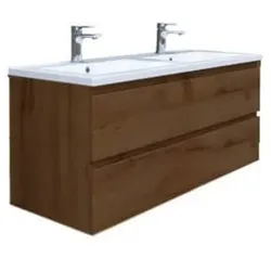 Badezimmerschrank mit Waschbecken SAT B-Way 119x50x45 cm Nussbaum matt BWAY2120NUTU