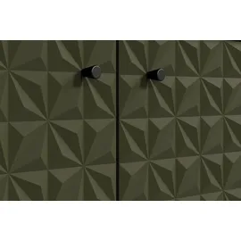 trendteam Sentra 183 x 75 x 40 cm dunkelgrün/Eiche mit 2 Türen und 3 Schubladen / dunkelgrün