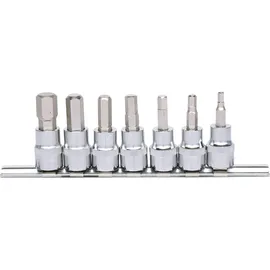 KS Tools 3/8" CHROMEplus Bit-Stecknuss-Satz Innensechskant, 7-tlg.