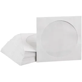 MediaRange CD/DVD Papierhüllen 100 Stück weiß