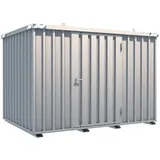 BOS® Schnellbaucontainer, HxBxT 2.100 x 2.100 x 3.100 mm, Tür längsseitig, 1-flügelig