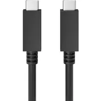 goobay Kabel USB USB-B - USB-C PD Lade- und Synchronisationskabel für bis zu 100W, schwarz