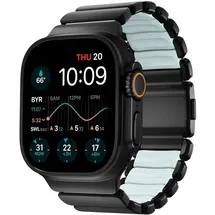 Nomad Stratos Band Titanium Black 49mm Icy Blue Glow