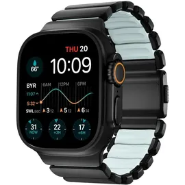 Nomad Stratos Band Titanium Black 49mm Icy Blue Glow