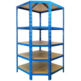Mammut Eckregal Stahl 180 x 90 x 42 cm blau