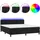 vidaXL Boxspringbett mit Matratze & LED Schwarz 180x200 cm Samt