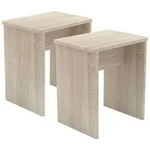 VCM Hocker, Sonoma Eiche, rechteckig, 40x45x30 cm, Stauraum, Wohnzimmer, Hocker, Sitzhocker