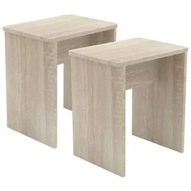 VCM Hocker, Sonoma Eiche, rechteckig, 40x45x30 cm, Stauraum, Wohnzimmer, Hocker, Sitzhocker