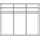 Novel Drehtürenschrank 300 x 236 x 58 cm Grau/Weiß