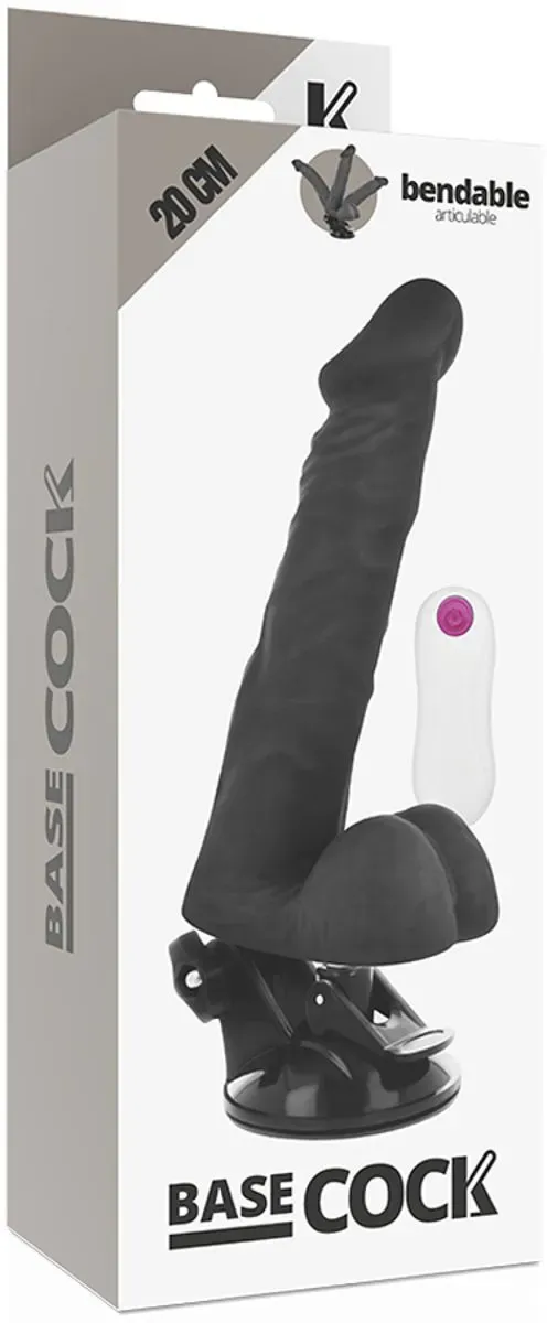 Basecock Dildo mit Vibration Vibrator 1 St schwarz