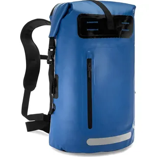Outdoor-Radrucksack, Camping-Rucksack, wasserdichter PVC-Rucksack, geeignet zum Kajakfahren, Rafting und Bootfahren, blau - Blau