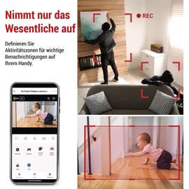 EMOS GoSmart Indoor Überwachungskamera 4MP Weiß/Schwarz