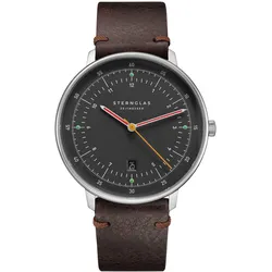 Sternglas S01-HH39-VI11 Herrenuhr Quarz Hamburg neugraphit Mokka