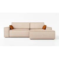 Mebloland Ecksofa TOR mit Schlaffunktion. Farbe: Toffee. - Braun