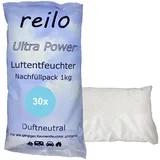 30x 1kg Ultra Power Nachfüllpack für Raumentfeuchter Luftentfeuchter Vliesbeutel