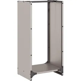 vidaXL Kaminholzregal Wetterfester Stahl 40 x 30 x 80 cm Silberfarben