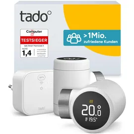 tado° Smartes Heizkörperthermostat X Starter Kit mit Bridge X