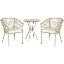 Outsunny Gartenmöbel, Set Polyester, Rattan